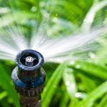 Watering a garden